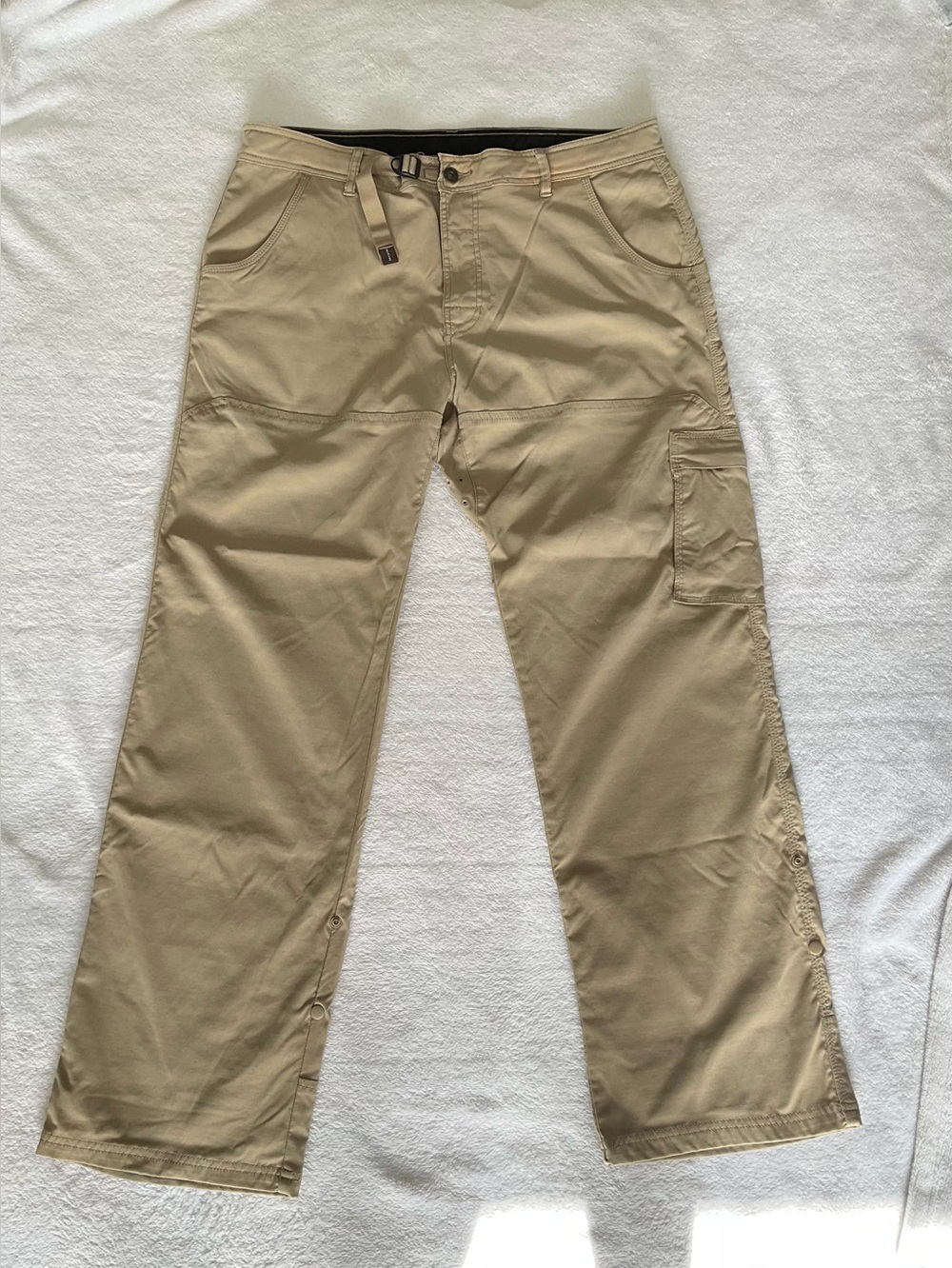 Prana Men’s Stretch Zion Cargo Outdoor Pants – XL (Beige)